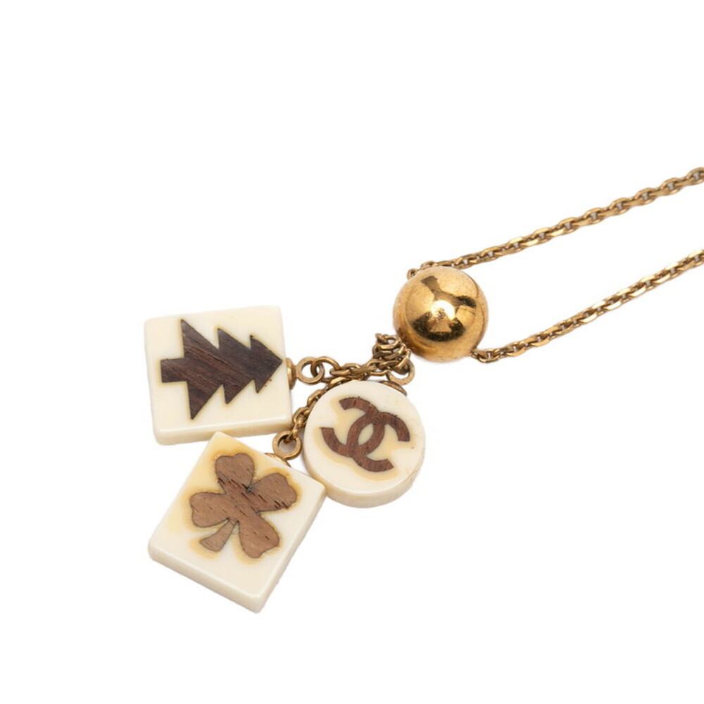 CHANEL White Logo Necklace - Picture 2 of 6